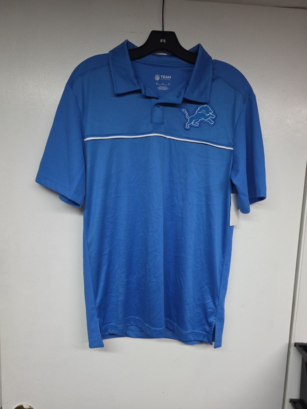 Medium Nfl Team Apparel Lions Collared Short